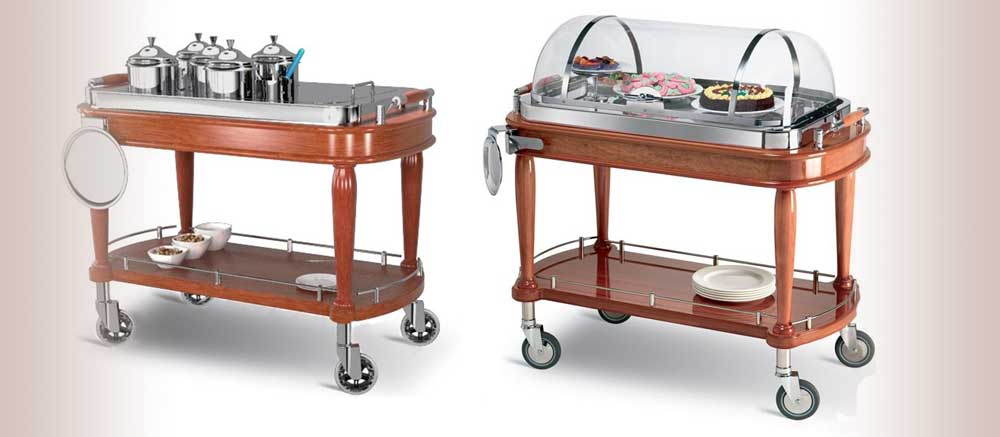 انواع-ترولی-ویترین-دار-Types-of-catering-trolleys